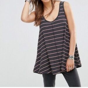 We the Free Garden Swing Tunic/Swing Dress In Dark Gray Size M